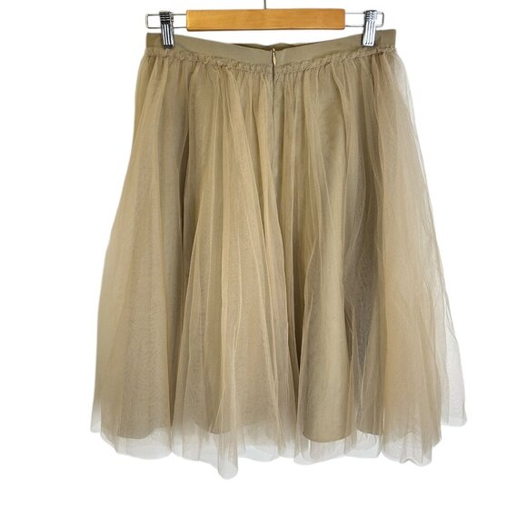 Space 46 Adrian Gold Coffee Tulle Skirt Sz L Fairycore Soft Girl Midi Whimsical - Picture 5 of 10